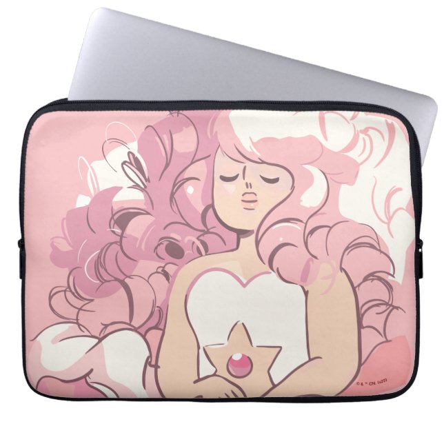 Steven Universe | Rose Quartz Illustration Laptop Sleeve (Front)