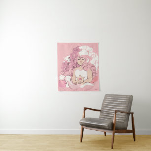 Steven Universe   Rose Quartz Illustration Tapestry
