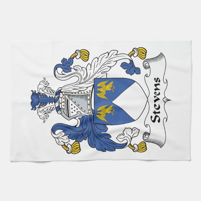 Stevens Family Crest Kitchen Towel (Horizontal)