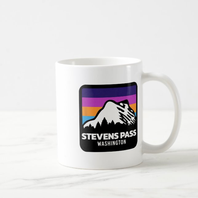 Stevens P Washington Mountain Skiing Snowboarding  Coffee Mug (Right)