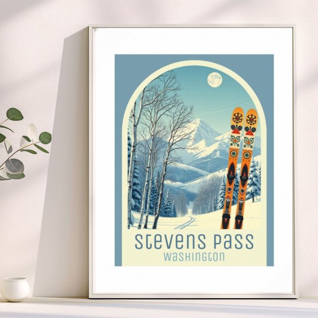 Stevens Pass Washington ski vacation Poster (Créateur téléchargé)