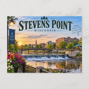 Stevens Point Wisconsin Postcard