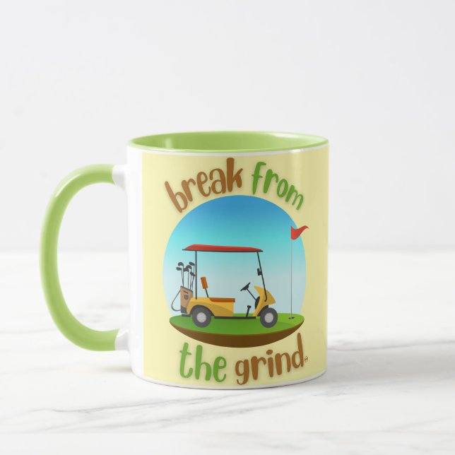 Steve's Golf Cart Coffee Mug (Left)