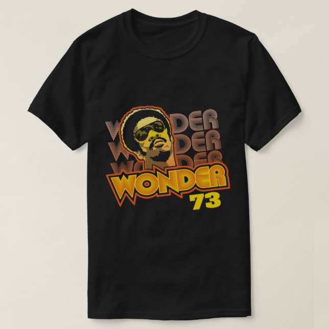 Stevie Wonder T-ShirtStevie Wonder 73 T-Shirt_by C T-Shirt (Design Front)