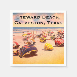 Steward Beach, Galveston, Texas Napkin