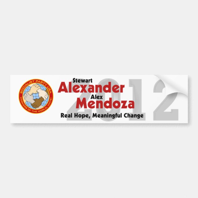 Stewart Alexander 2012 Bumper Sticker #4 (Front)