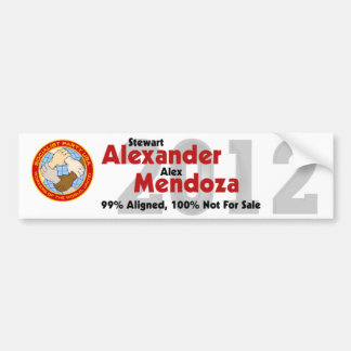 Stewart Alexander 2012 Bumper Sticker #5