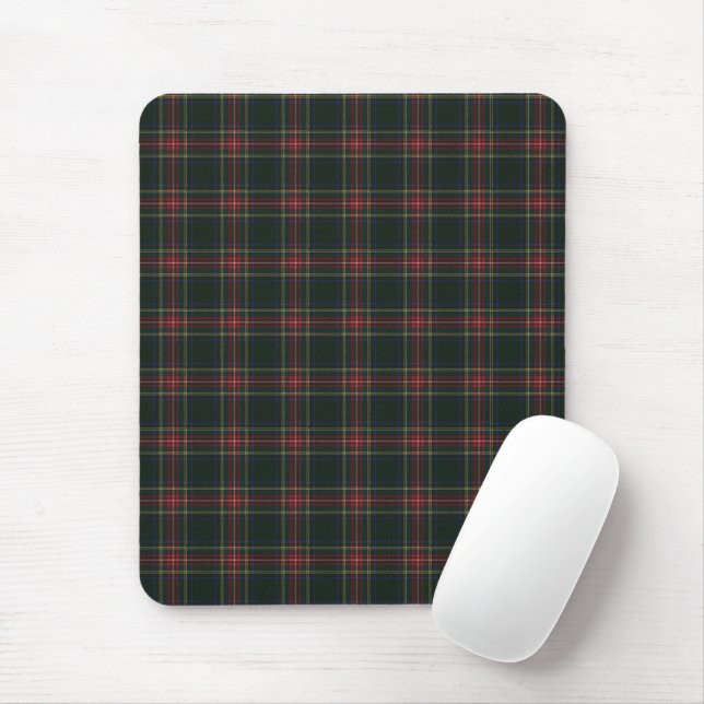 Stewart Black Modern Original Scottish Tartan Mouse Pad (With Mouse)