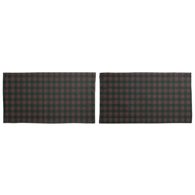 Stewart Black Modern Original Scottish Tartan  Pillowcase (Front-Set)