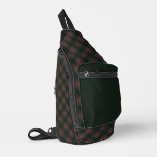 Stewart Black Scottish Clan Tartan Sling Bag