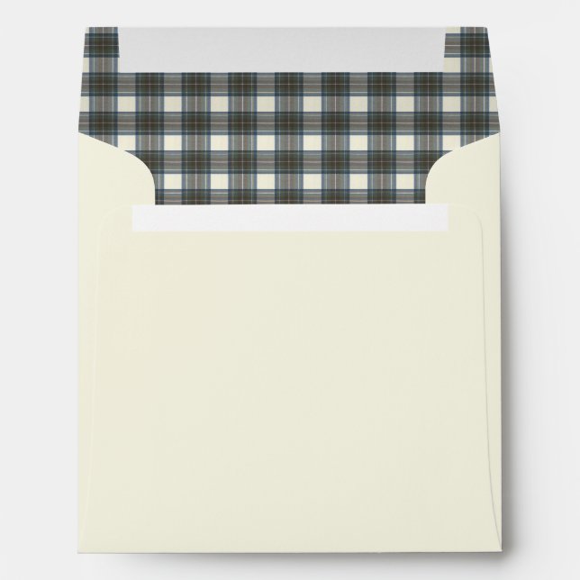 Stewart Blue Dress Original Scottish Tartan  Envelope (Back (Bottom))