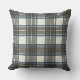 Stewart Blue Dress Original Tartan Square Throw Pillow