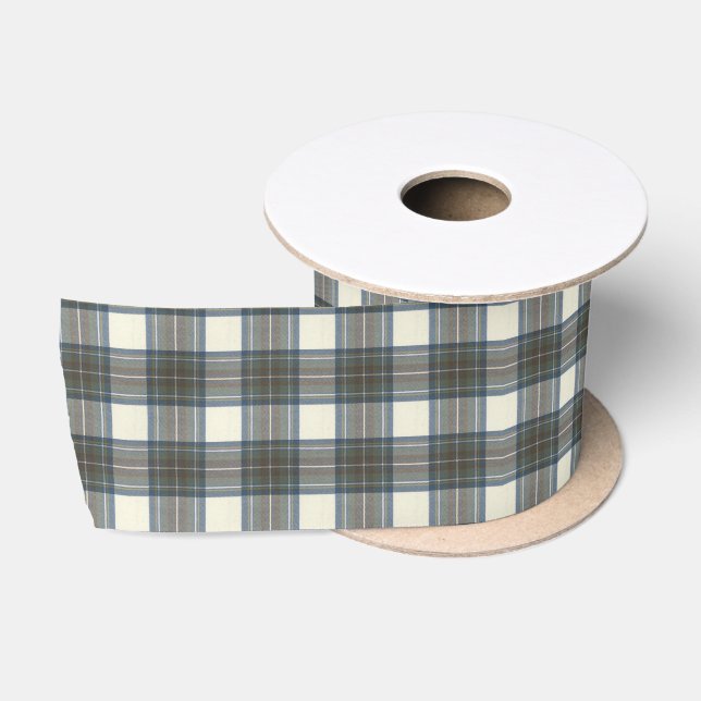 Stewart Blue Dress Scottish Tartan Satin Ribbon (Spool)