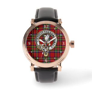 Stewart Clan Badge & Tartan   Watch
