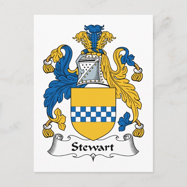 Stewart Family Crest Postcard (Front)