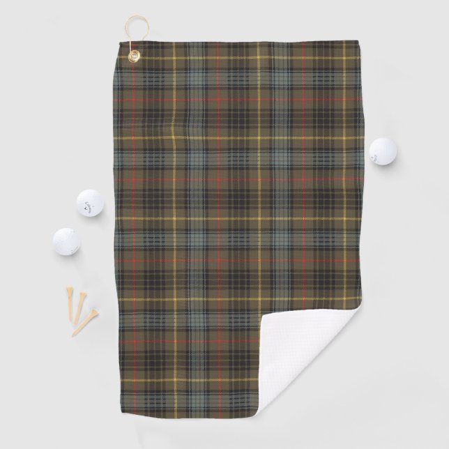 Stewart Hunting Weathered Tartan Plaid Pattern Golf Towel (InSitu)