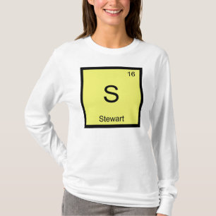 Stewart Name Chemistry Element Periodic Table T-Shirt