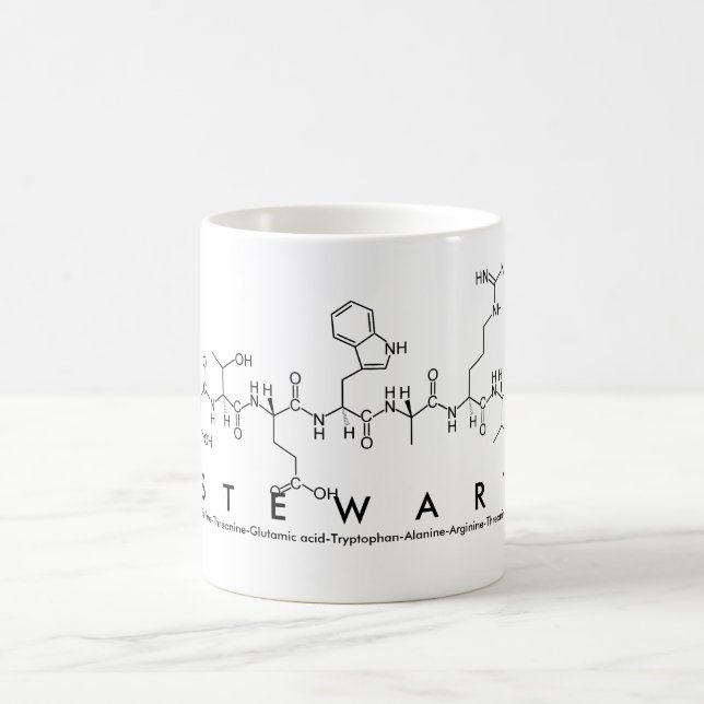Stewart peptide name mug (Center)