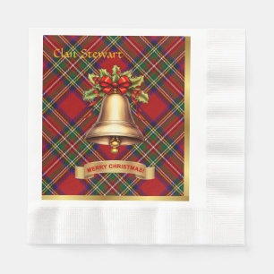 Stewart Personalized Tartan Christmas Napkin