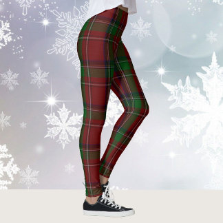 STEWART Plaid Scottish Tartan Irish Winter Leggings