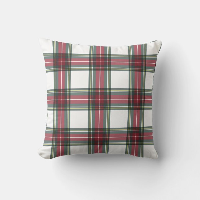 Stewart Plaid Throw Pillow  (Front)
