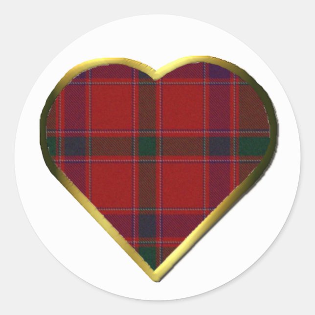 Stewart Red Plaid Heart Envelope Seal (Front)