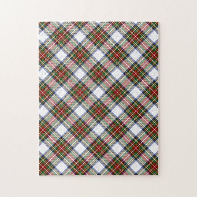 Stewart Royal Dress Clan Tartan Plaid Pattern Jigsaw Puzzle (Vertical)