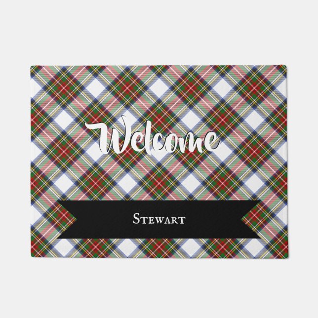 Stewart Royal Dress Plaid Pattern Doormat (Front)