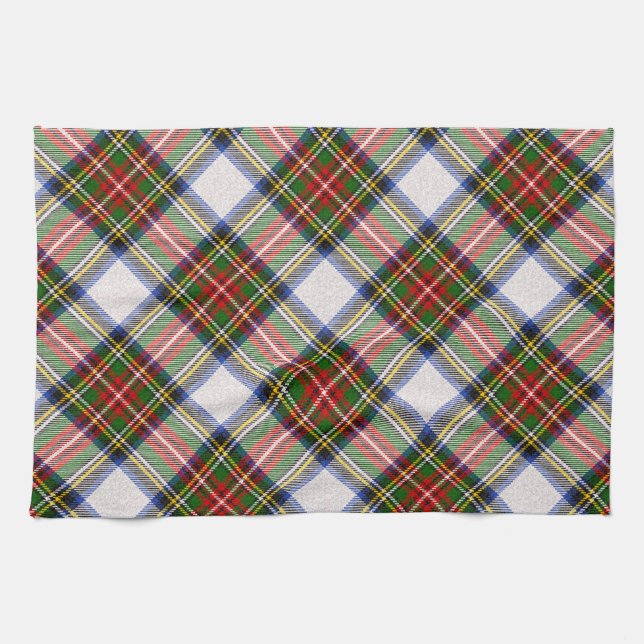Stewart Royal Dress Plaid Scottish Pattern Kitchen Towel (Horizontal)