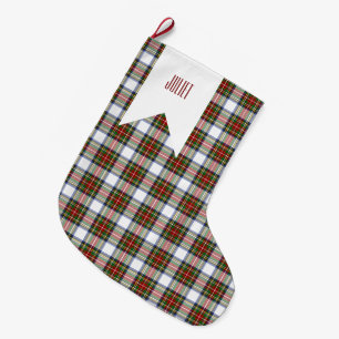 Stewart Royal Dress Plaid Scottish Pattern Large Christmas Stocking