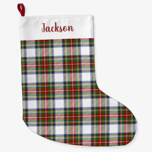 Stewart Royal Dress Plaid Scottish Pattern Large Christmas Stocking