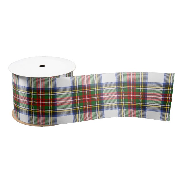 Stewart Royal Dress Plaid Scottish Pattern Satin Ribbon (Spool)