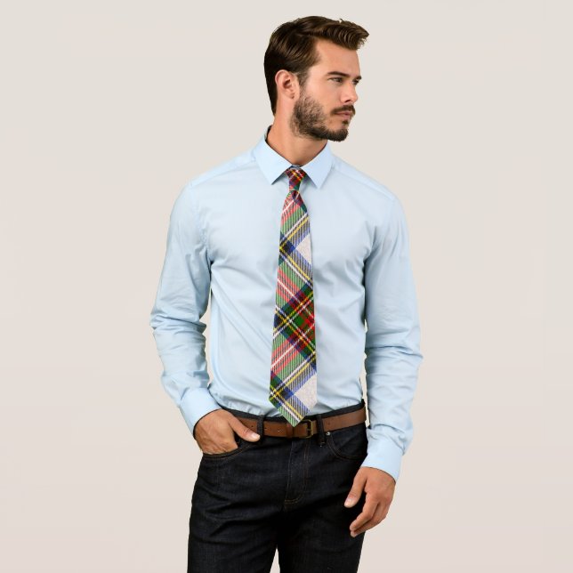 Stewart Royal Dress Plaid Scottish Pattern Tie (In Situ)