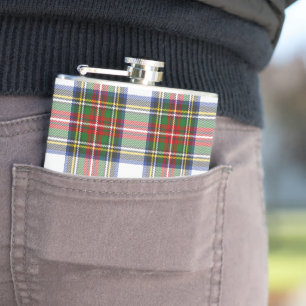 Stewart Royal Tartan Plaid Pattern Hip Flask