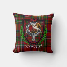 Stewart Scottish Clan Tartan & Crest