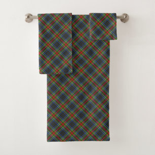 Stewart Stuart Black Clan Tartan Plaid Bath Towel Set