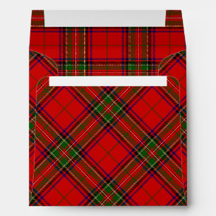 Stewart / Stuart tartan red green plaid Envelope