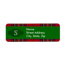 Stewart Tartan Étiquette de adresse