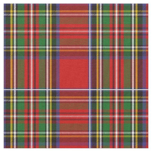 Stewart Tartan Print Fabric (Close Up)