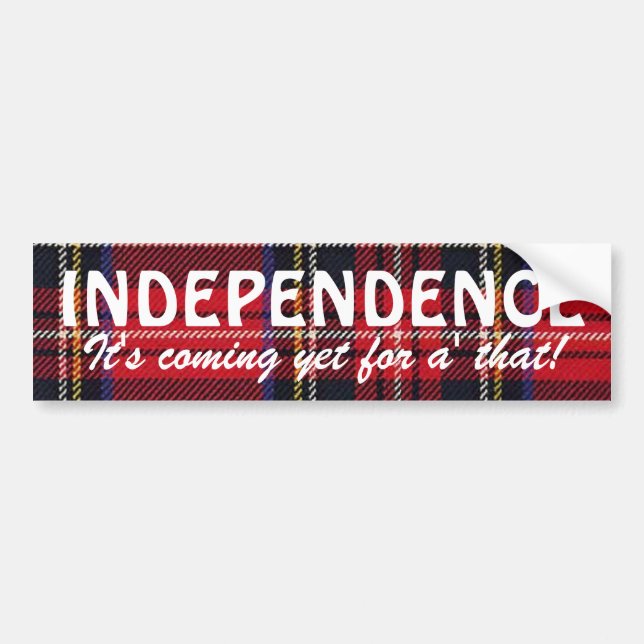 Stewart Tartan Scottish Independence Sticker (Front)