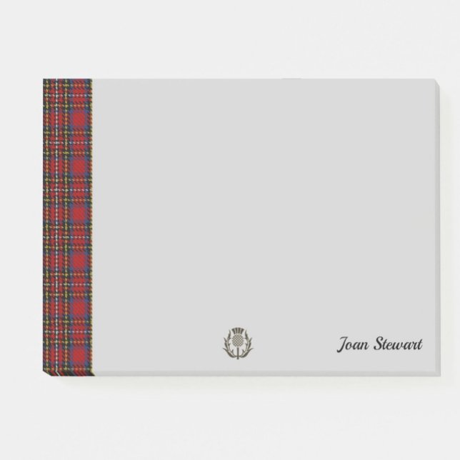 Stewart Tartan & Scottish Thistle Personalized Post-it Notes (Creator Uploaded)