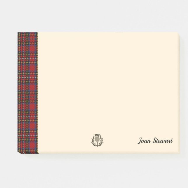 Stewart Tartan & Scottish Thistle Personalized Post-it Notes (Creator Uploaded)