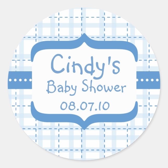 sti_bs005, Cindy's, Baby Shower, 08.07.10 Classic Round Sticker (Front)
