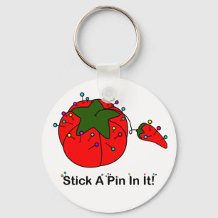 Stick A Pin In It! (Sewing Tomato) Keychain