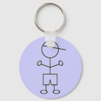 Stick Boy Keychain - Blue
