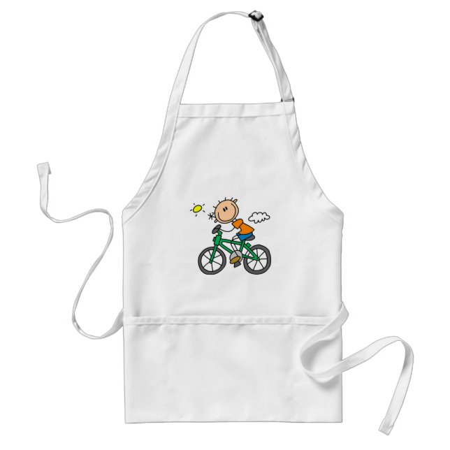 Stick Boy Riding Bicycle Standard Apron (Front)