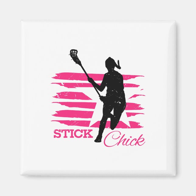 Stick Chick Womens Lacrosse  Magnet (Front)