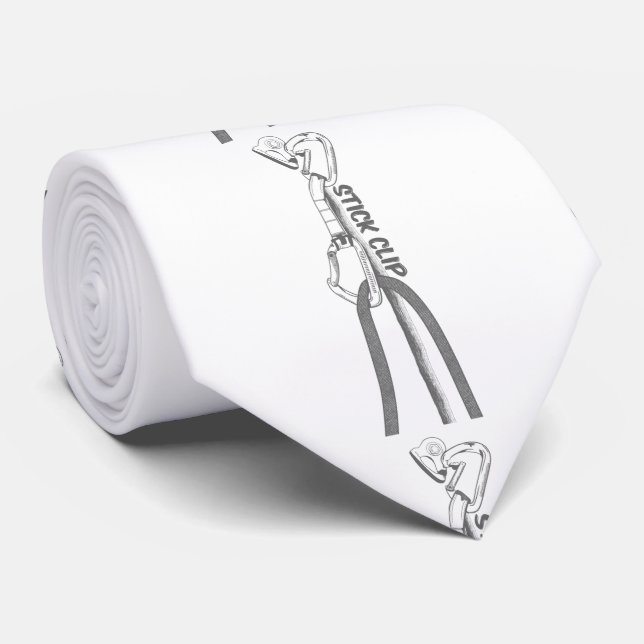 STICK CLIPPING A QUICKDRAW CLIMBING DESIGN TIE (Rolled)
