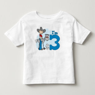Stick Cowboy 3rd Birthday Toddler T-shirt