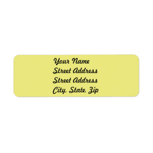 Stick d'adresse de retour jaune pastel clair